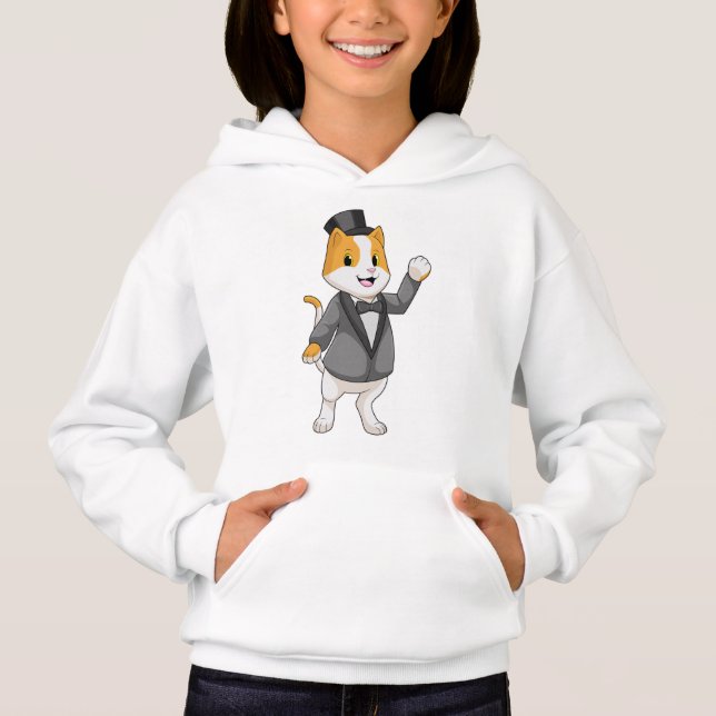 Katze als Groom mit Band Hoodie (Vorderseite)