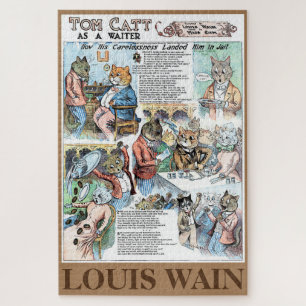 Katze als Kellnerin, Louis Wain Puzzle