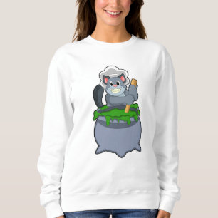 Katze als Koch mit Zaubertrank Sweatshirt