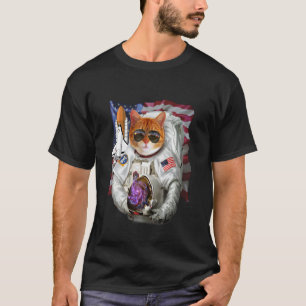 , Katze als Pilot Astronaut, Space Shuttle Kommand T-Shirt
