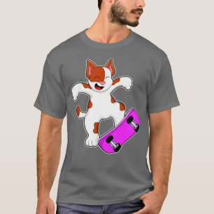 Katze als Skater mit Skateboard 3 T-Shirt