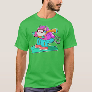 Katze als Skijumper mit Skibrille T-Shirt