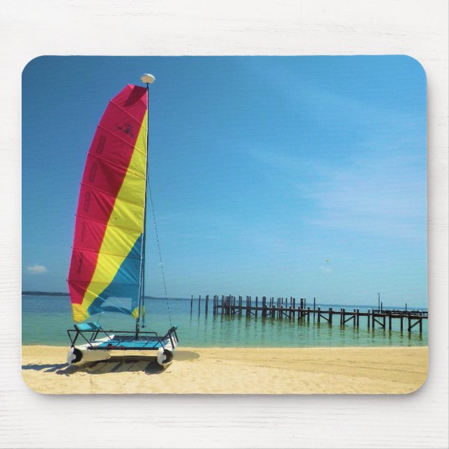 Katze am Meer - Segelmousepad Mousepad (Vorne)