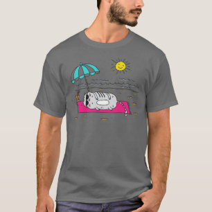 Katze am Strand T-Shirt