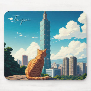 Katze am Taipei 101 Taiwan Mousepad