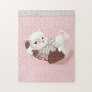 Katze am Telefon Puzzle