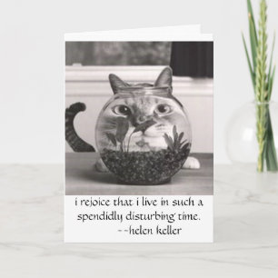 Katze an den Fischen rollen, ich sich freuen, dass Karte