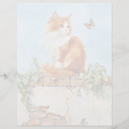 Katze an der Wand - 8,5" x 11" Stationierblech