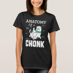 Katze Anatomie A Chonk Niedlich Chonk Cat Meme Vet T-Shirt