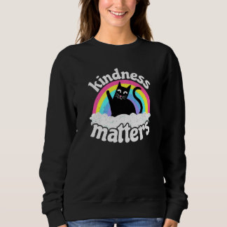 Katze Anti Mobbing Regenbogen Freundlichkeit Zählt Sweatshirt