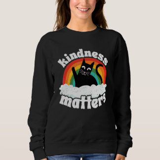 Katze Anti Mobbing Regenbogen Freundlichkeit Zählt Sweatshirt