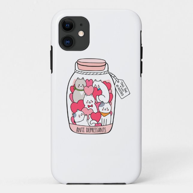 Katze Antidepressiv Funny Cat Lover Geschenk Case-Mate iPhone Hülle (Rückseite)