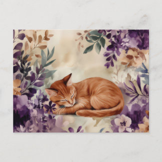 Katze Aquarell Postkarte