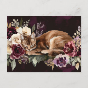 Katze Aquarell Postkarte