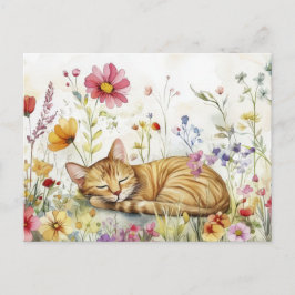 Katze Aquarell Postkarte