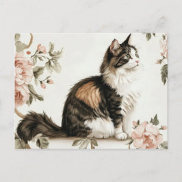 Katze Aquarell Postkarte