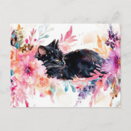 Katze Aquarell Postkarte