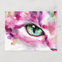 Katze Aquarell Postkarte