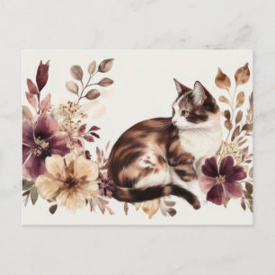Katze Aquarell Postkarte