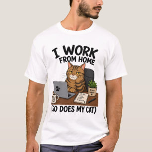 Katze-Arbeits-von-zu-Hause-Shirt T-Shirt
