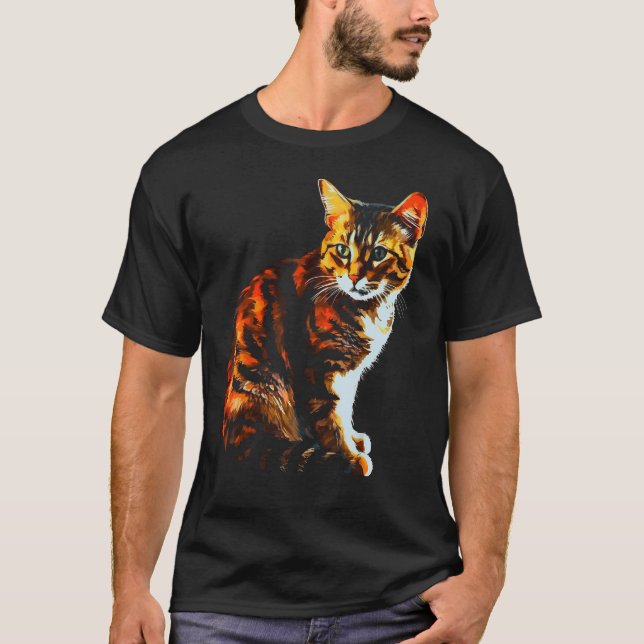 Katze Art - Heimkatzen Motif Tierkatze T-Shirt (Vorderseite)