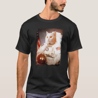 Katze Astronaut Mond Raum Mission Tier Astronaut  T-Shirt