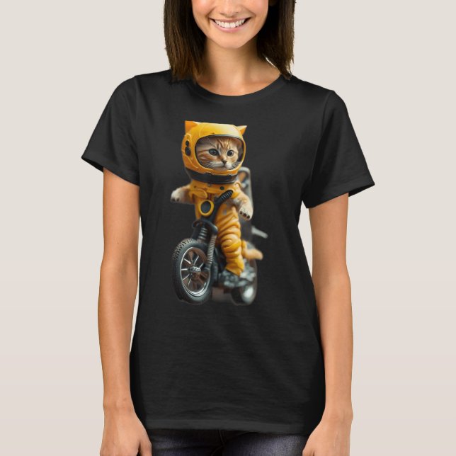 Katze-Astronaut T-Shirt (Vorderseite)