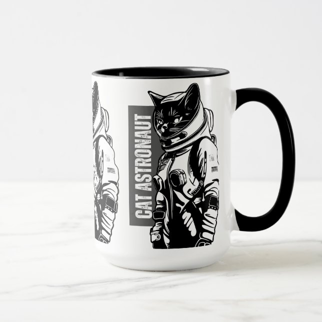 Katze Astronaut  Tasse (Rechts)