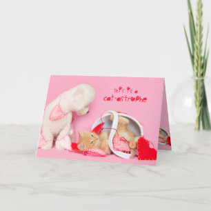 Katze-Astrophie Valentine Hund- und Katzenkarte Feiertagskarte