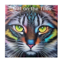 Katze auf dem Fliesen-Keramik-Tile-Portrait Fliese