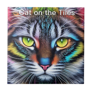 Katze auf dem Fliesen-Keramik-Tile-Portrait Fliese