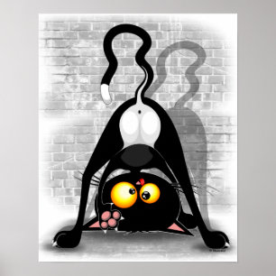 Katze Auf dem Hügel Poster