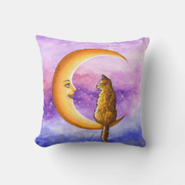 Katze auf dem Mond 673 Kissen