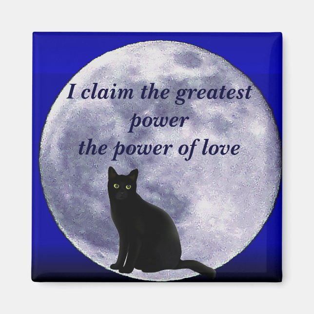 Katze auf dem Mond_ Magnet (Vorne)