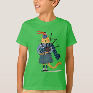 Katze auf der Sackpfeife - T-Shirt