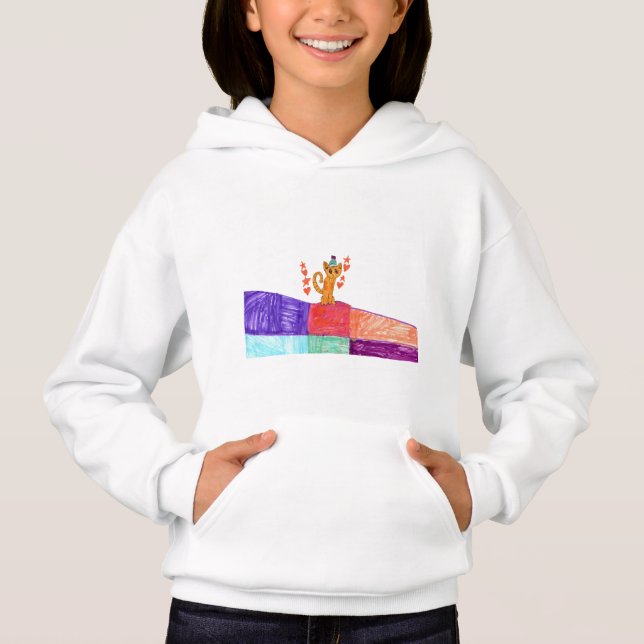 Katze auf der Tanzfläche Hoodie (Vorderseite)
