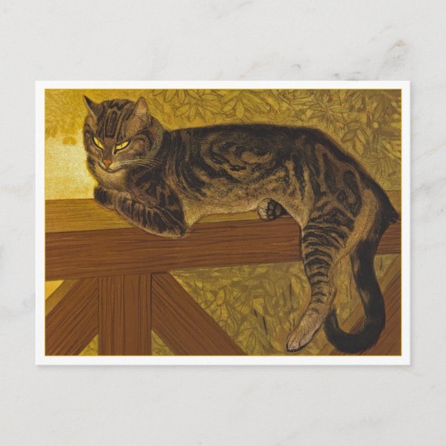 Katze auf einem Balustrade von Steinlen Postkarte (Vorderseite)