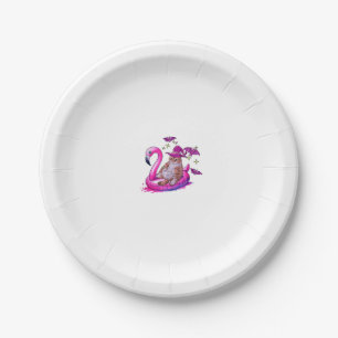 Katze auf einem Pool Funny Spookoky Sommer Summerw Pappteller