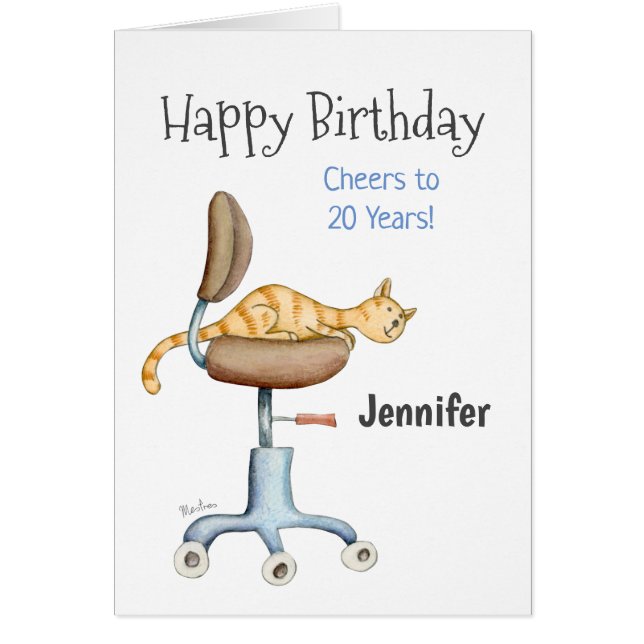 Katze auf einem Stuhl (Vorne)