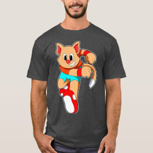 Katze auf Fitness Joggen T-Shirt