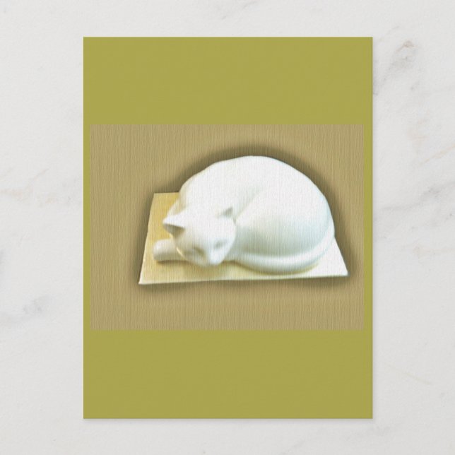 Katze auf Gold Box II Postkarte (Vorderseite)