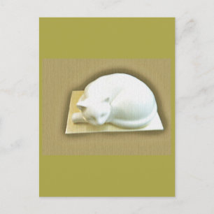 Katze auf Goldschachtel II Postkarte