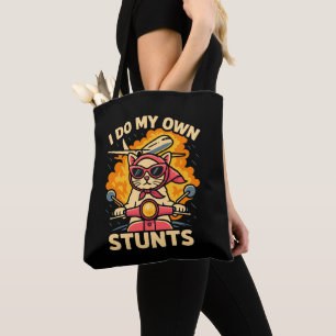 Katze auf Scooter Ich mache meine eigenen Stunts