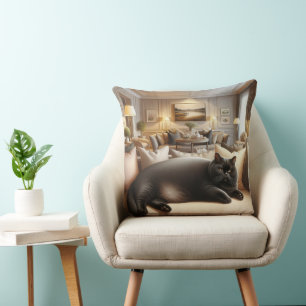 Katze auf Sofa so gemütlich Kissen