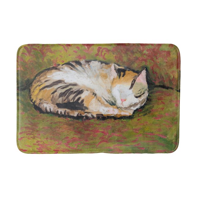 Katze, August, Macke Bath Mat Badematte (Vorderseite)