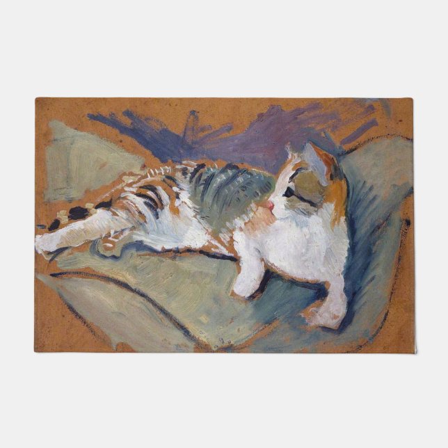 Katze, August Macke Doormat Fußmatte (Vorderseite)