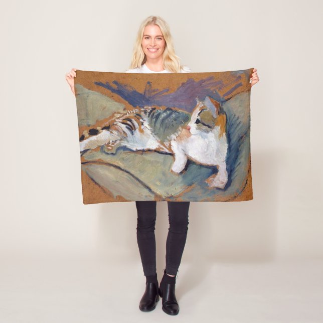 Katze, August Macke Fleece Blanket (Beispiel)