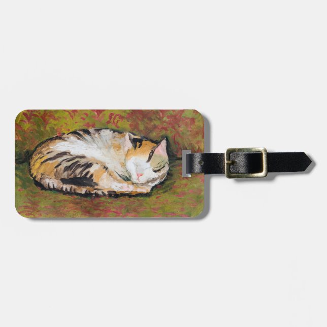 Katze, August Macke Gepäckmarke Gepäckanhänger (Vorderseite horizontal)