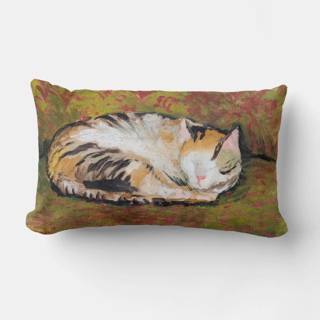 Katze, August Macke Lumbar Kissen (Vorderseite)