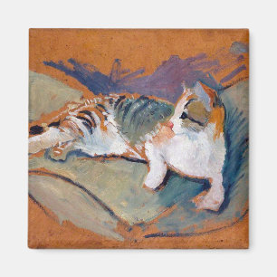 Katze, August Macke Magnet